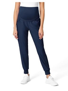 WonderWink Navy Maternity Jogger Scrub Pants